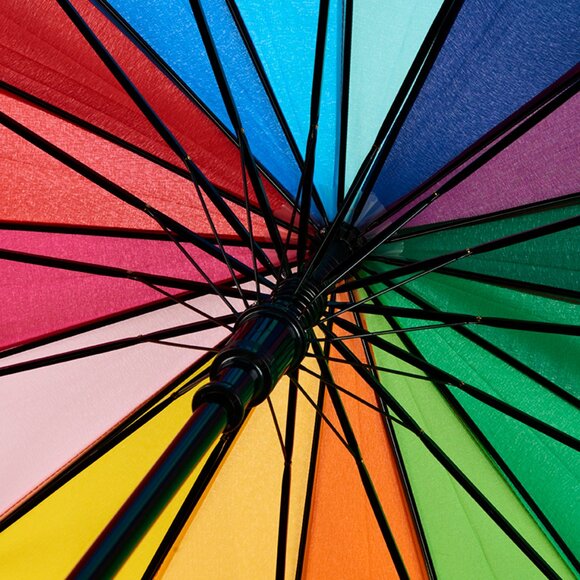 Variety To Go® 16 K Large Rainbow Umbrella(Hook Handle) - Picture 2 of 7